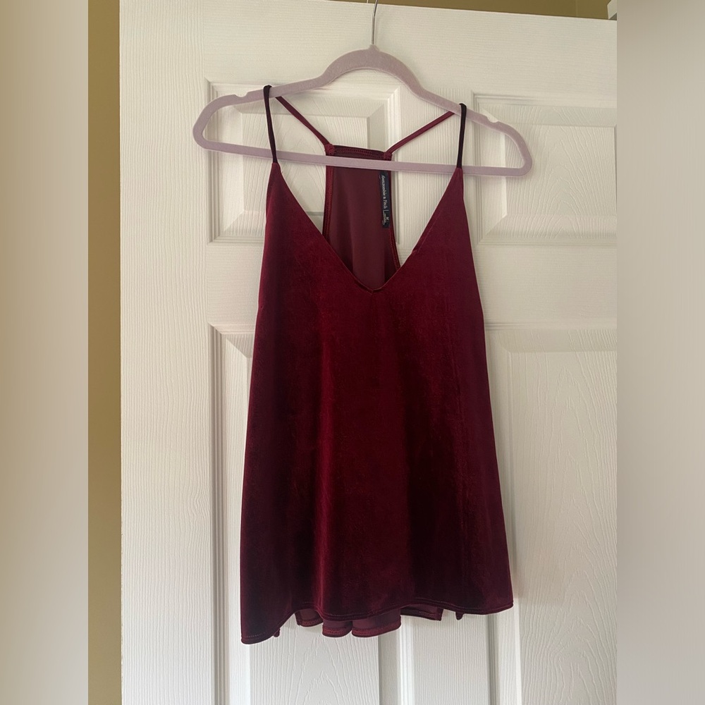Abercrombie velvet racer back tank